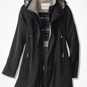 Coldwater Creek Women's Black Trench Coat